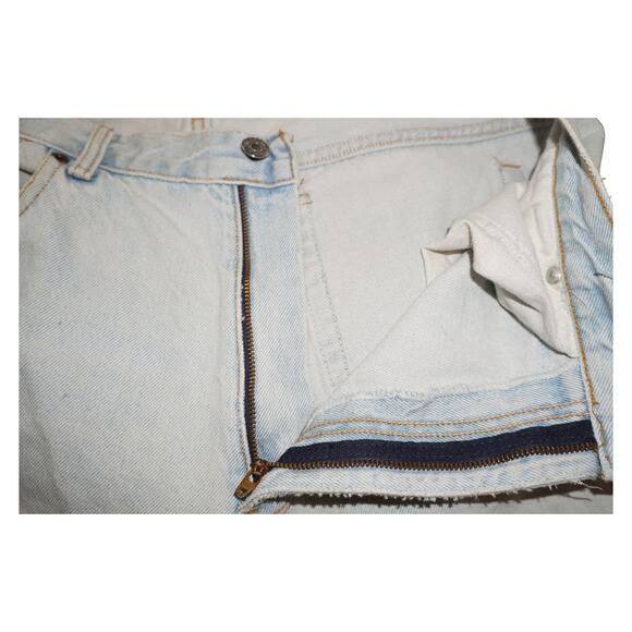 Vintage Calvin Klein USA Distressed Patchwork Jeans Size 34 Peace Sign Y2K - Picture 11 of 11